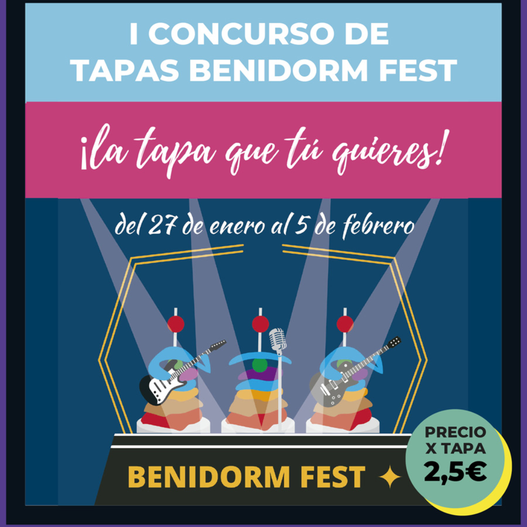 Cartel Concurso de tapas Benidorm Fest
