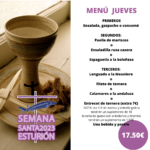 menú vjueves santo en restaurante Esturión Benidorm